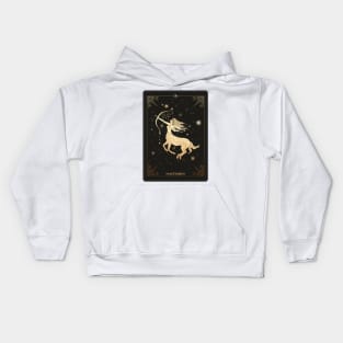 Sagittarius Zodiac Sign Metallic Kids Hoodie